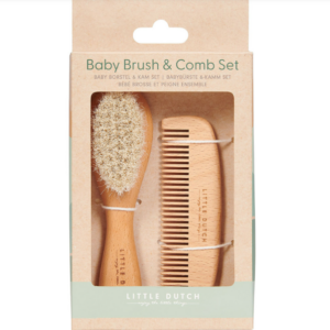 Brosse et peigne en bois naturel Little Dutch