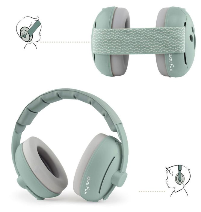 Casque de protection auditive 2en1 Baby/Junior Zazu (Menthe)