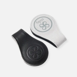 Cloby Clips aimantés en cuir noir (réversible)