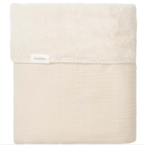 Couverture gaz de coton/teddy Faro Koeka 75x100cm (Warm white)