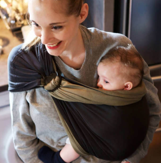 Echarpe de portage sans noeud Sling de Love Radius (Olive/Anthracite)