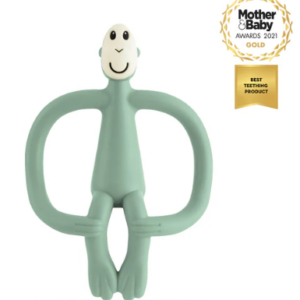 Hochet de dentition en silicone Monkey Matchstick (Menthe)