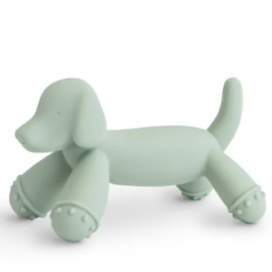 Hochet dentition figurine silicone Mushie (Dog menthe)