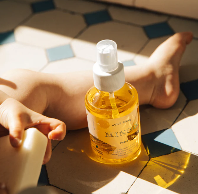Huile Sèche naturelle corps/cheveux/massage Minois de Paris (150ml)