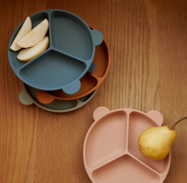 Lot de 2 assiettes à ventouse/compartiment Stacy Liewood (Bleu mix)