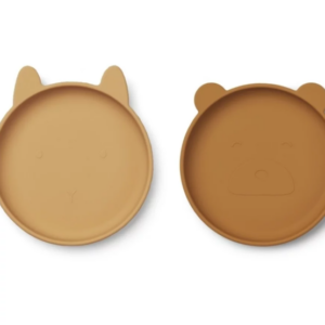 Lot de 2 assiettes en silicone Olivia Liewood (Golden caramel)
