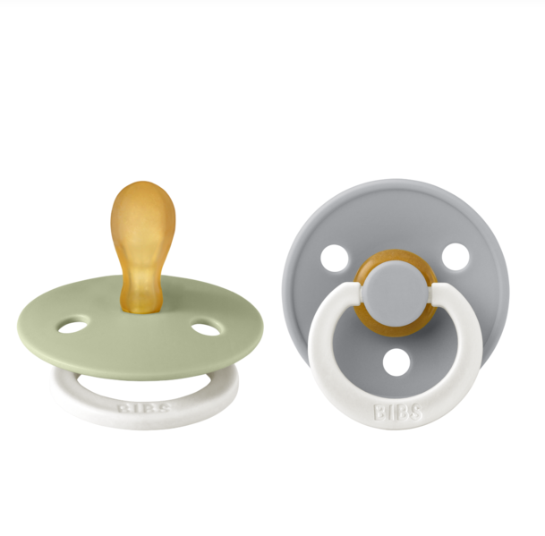 Lot de 2 tétines Bibs Symétriques en caoutchouc T1 (Night Sage/Cloud)