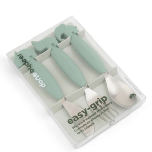 Lot de 3 couverts en inox Done By Deer (Deer Friends Green)
