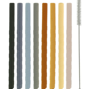 Lot de 8 pailles en silicone Zoe Liewood (Blue mix)