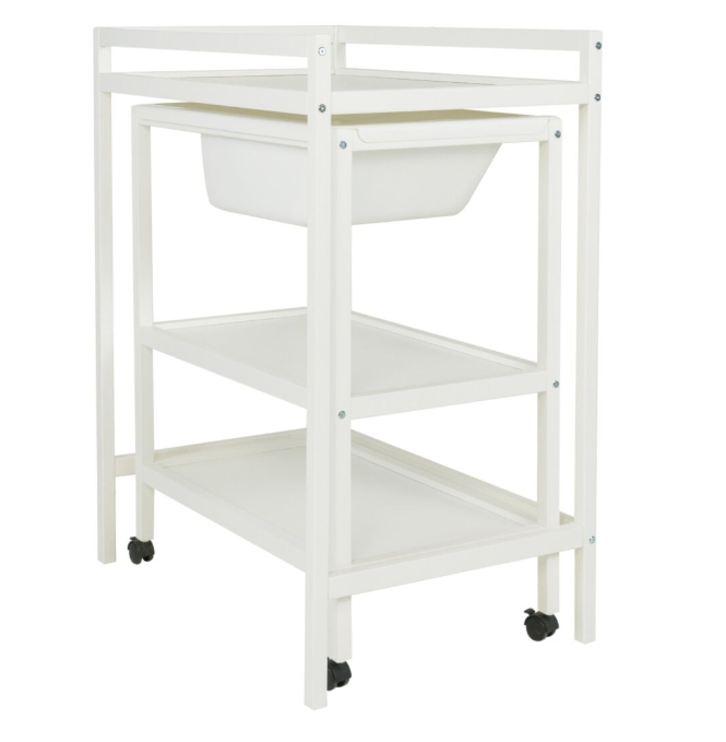 Meuble de bain Basic Quax - Table à langer + bain (Blanc)