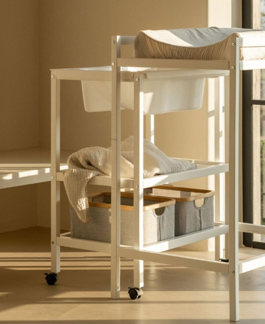 Meuble de bain Basic Quax - Table à langer + bain (Blanc)