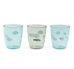 Set de 3 gobelets Yummy Mini Glass Done By Deer (green)