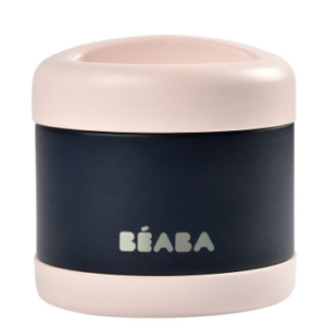 Thermo-portion inox 500ml Beaba (Night blue/Rose)