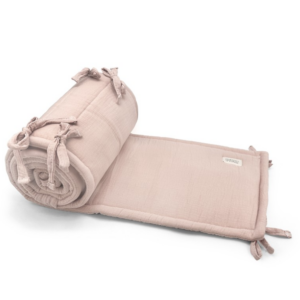 Tour de lit en gaz de coton Babyshower (Nude Powder)