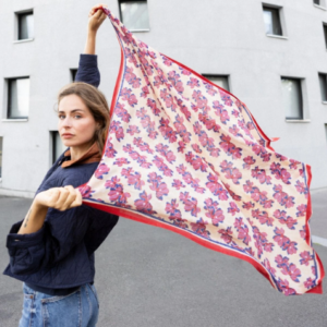 Foulard 100x100cm Big Dupatta Apaches (Violeta Macadamia)