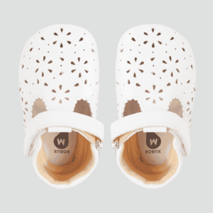 Chaussons en cuir souple Bobux - Lacey White