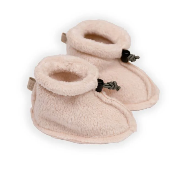Chaussons teddy Vintage Pink Bamboom (0/6m)
