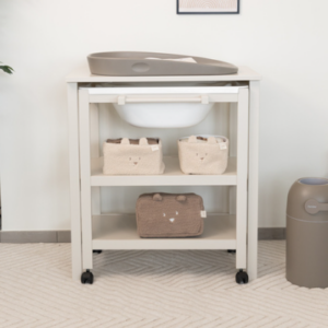 Lot de 2 corbeilles 'Bear' en teddy Pericles (Crème)