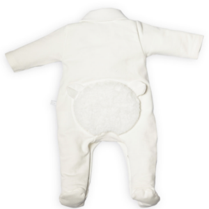 Pyjama barboteuse First blanc cassé (Tête d'ours blanc)