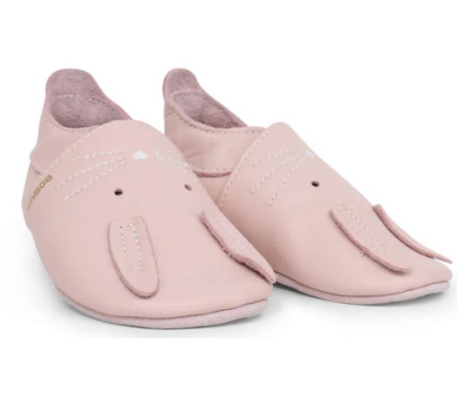 Chaussons en cuir souple Bobux - Blossom Hop (Lapin rose)