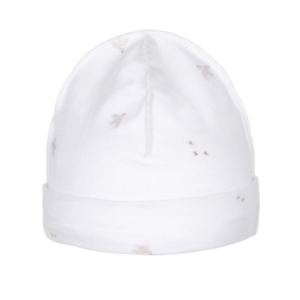 Bonnet bébé coton blanc imprimé Birds Nanami