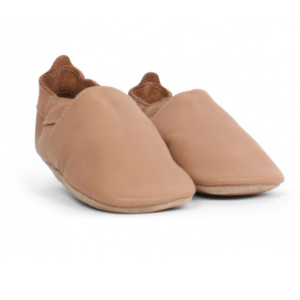 Chaussons en cuir souple Bobux - Caramel uni