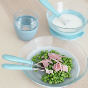 Coffret repas en verre Duralex Beaba (Jungle blue)