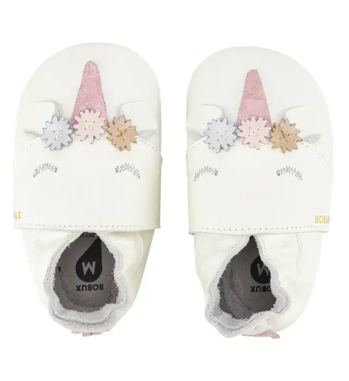 Chaussons en cuir souple Bobux - Dream Pearl (Licorne)