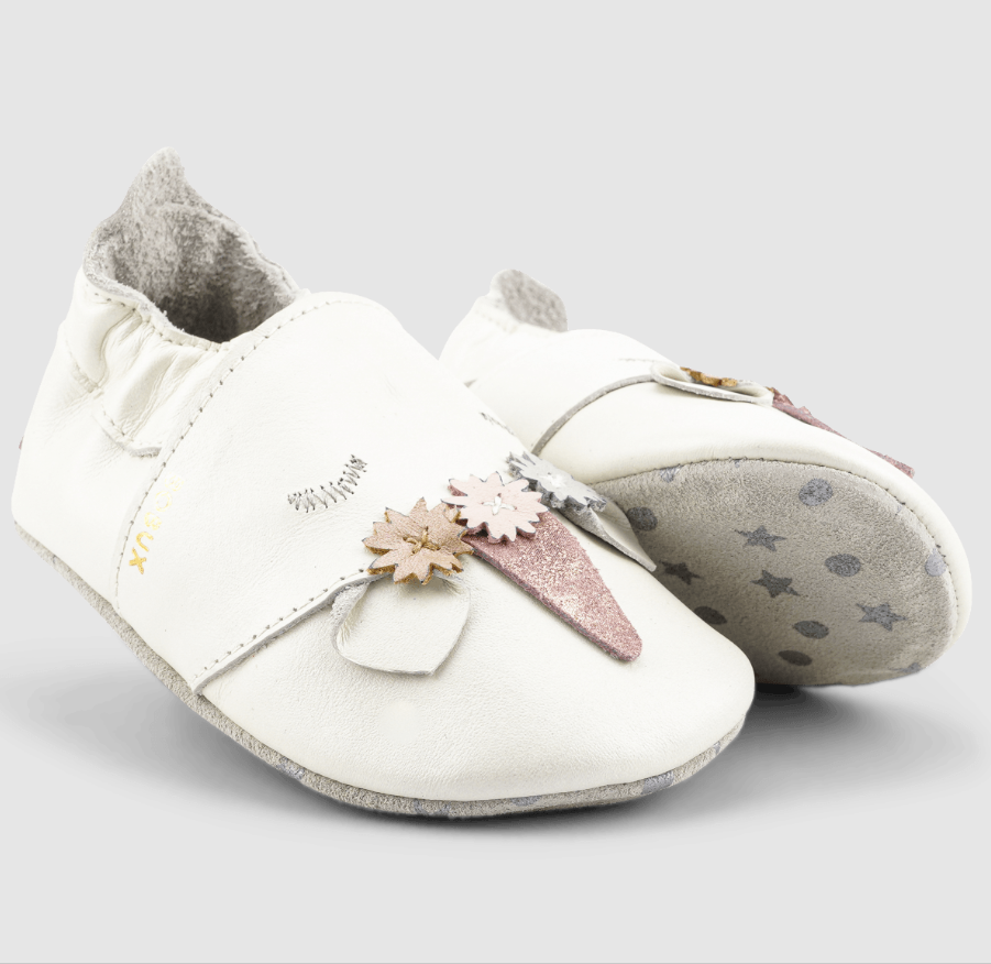 Chaussons en cuir souple Bobux - Dream Pearl (Licorne)