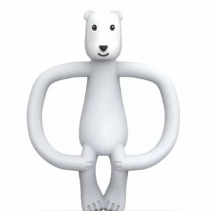 Hochet de dentition en silicone Monkey Matchstick (Ours Polaire)