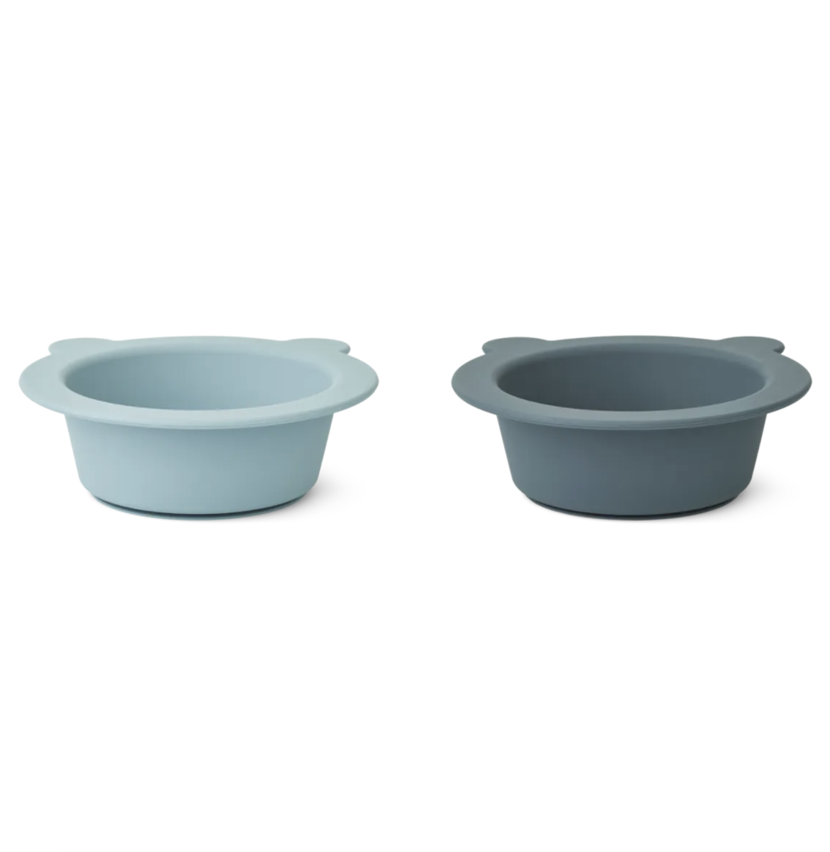 Lot de 2 bols à ventouse en silicone Peony Liewood (Sea blue/Whale blue)