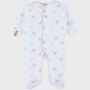 Pyjama coton blanc vintage flowers Noukies