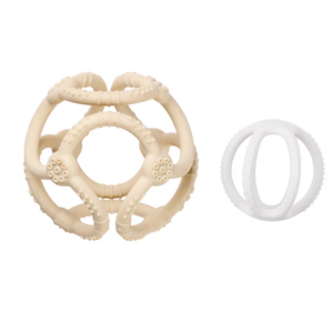 Set de 2 balles en silicone Nattou (Argile/blanc)