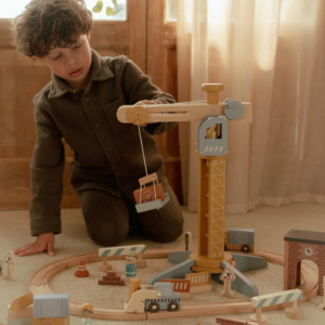 Set de grue en bois Little Dutch (+ accessoires)