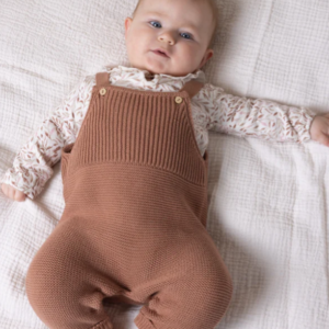 Salopette en tricot camel NONO Petite Maison