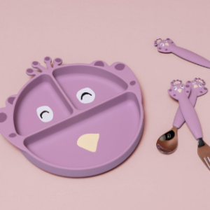 Assiette ventouse à compartiments en silicone Trixie (Mrs Paonne))
