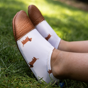 Chaussons souples antidérapants Les Pas Petits (Teckels)