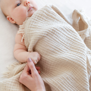 Couverture gaze de coton 80x100 cm Bemini (Natural)