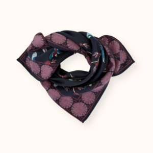 Foulard 50x50cm Manika Apaches (Cerisier navy)