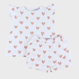 Pyjama short en coton 'coeurs' Noukies