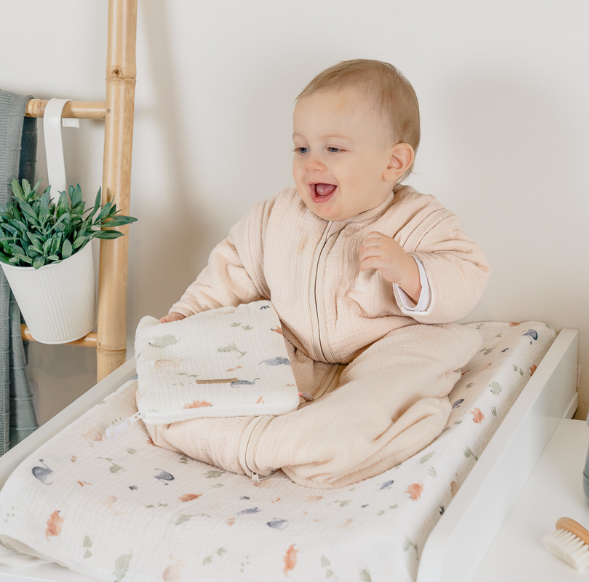 Sac de couchage nomade en mousseline bio Noukies (6-24m) (Beige)