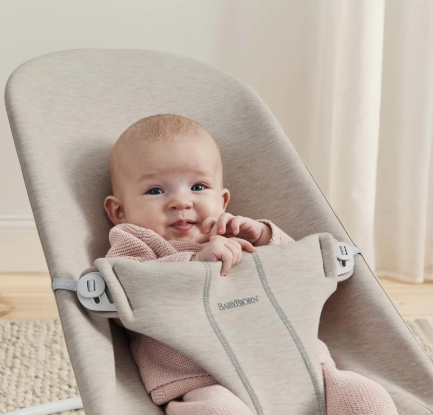 Relax bouncer Babybjorn Bliss 3 D Jersey (Light beige)