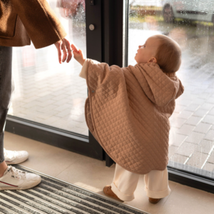 Poncho de voyage 9-36m Bemini Pady Quilted + Jersey (Beige)