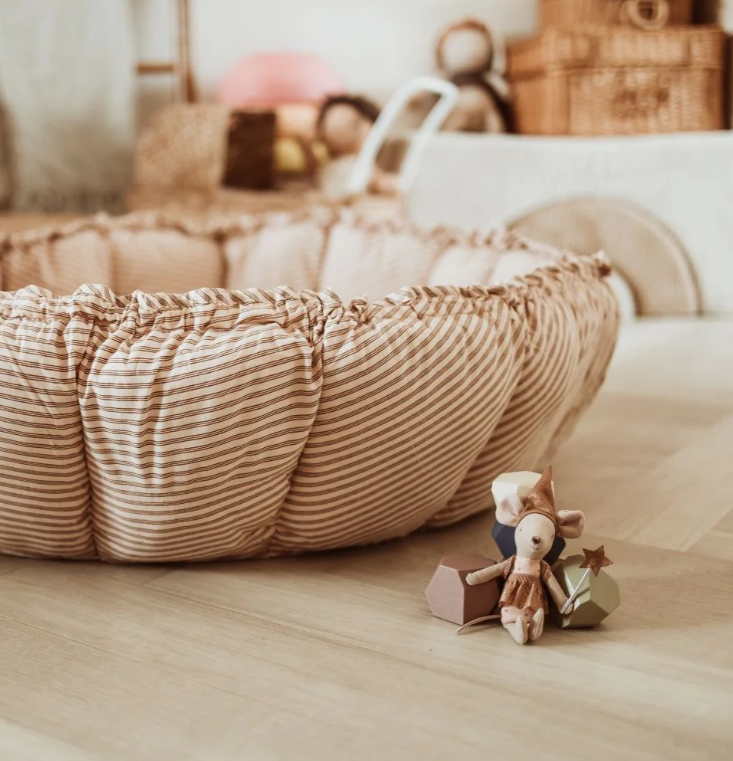 Tapis d'éveil et cocon organic Play&Go Bloom (Stripes Brown)