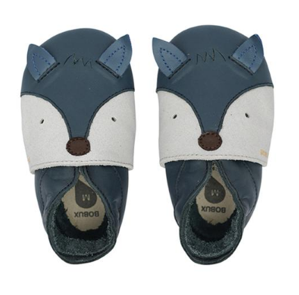 Chaussons en cuir souple Bobux - Fox Navy (Renard marine)