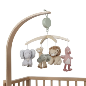 Mobile musicale en bois naturel Little Dutch (Safari Friends)