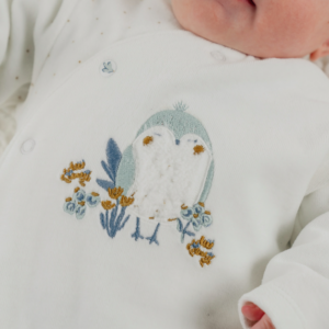 Pyjama velours blanc Lovely Bird Noukies