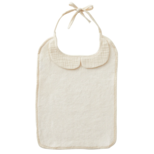 Bavoir à col bambou/gaze de coton BB&Co (Mousse de lait)
