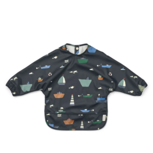 Bavoir à manches plastifié Merle Liewood (Sailing/Classic Navy)