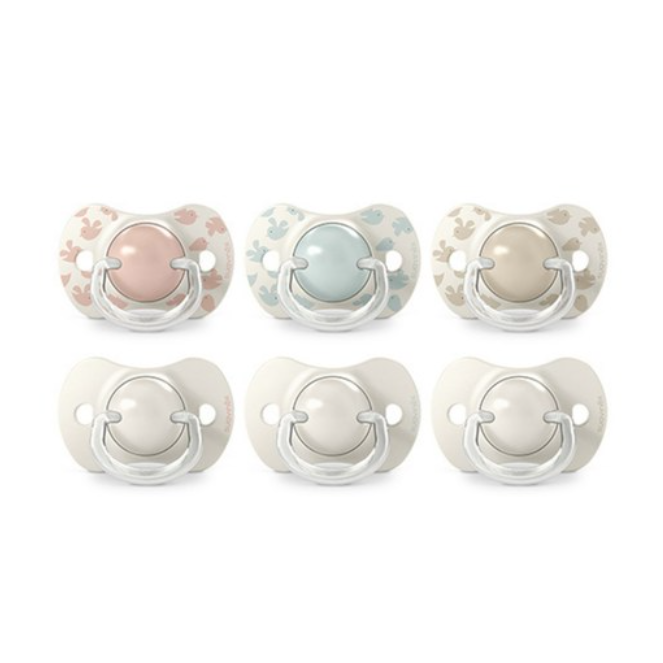 Lot de 2 tétines Suavinex SX Pro silicone Birdies rose (6/18m)